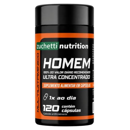 Multivitaminico homem 120 cápsulas polivitaminico Zuchetti nutrition vitamina az homem