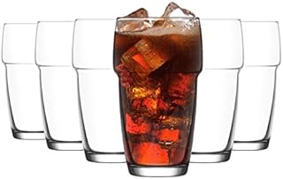 Argon Tableware 6x 340ml Apilado Stacking Highball Glasses - Modern Water Juice Spirit Glass Drinking Hiball - Clear