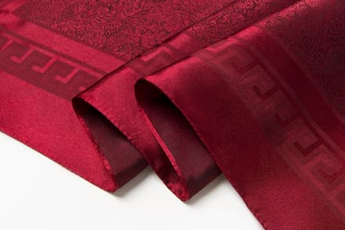 Image of 35 inch Men's Large Square Jacquard Scarf - Cowboy Wild Rugged Style, With Gift Packed