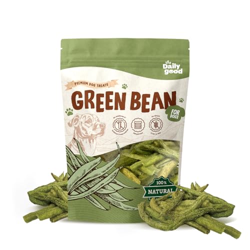 Image of Green Bean Chips for Dogs - 100% Natural Single Ingredient Dog Treats - Snappy & Crispy - High Fiber, Hypoallergenic, Grain-Free - Healthy Snack for All Breeds - 1.5 oz