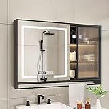 Planche en bois massif multicouche : l'armoire à pharmacie éclairée est fabriquée en planche de bois massif multicouche, qui est sûre, respectueuse de l'environnement, durable et facile à nettoyer et peut être le complément parfait à toute salle de bain moderne.