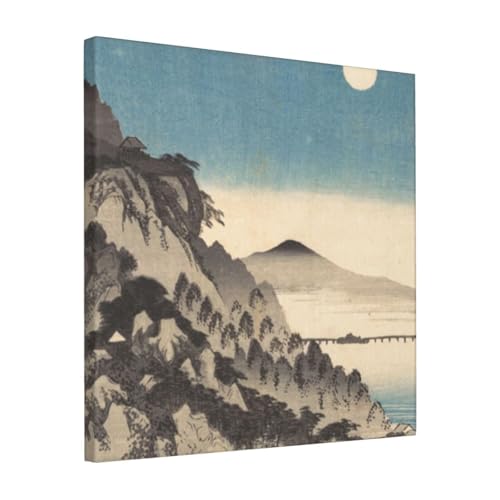 �G�� �t���[�������� �̐�L�d �u�ߍ]���i�V�� �ΎR�H���v �L�����o�X�A�[�g �A�[�g�p�l�� �ǉ� �Ǌ|�� �G ���_���A�[�g �ŉ� �Ǐ��� ���E�̖��� �|�X�^�[ 40x40cm