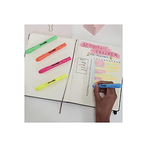 Image of Sharpie Gel Highlighters, Assorted Colors, Smear-Resistant, Bullet Tip, 5 Count - No Bleed, Won't Dry Out