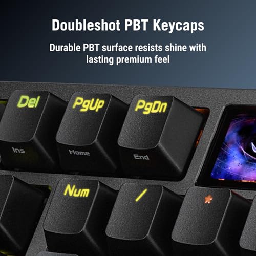 ASUS ROG Azoth 96 HE Wireless Hall Effect Gaming Keyboard – 96% Full-Size, Tri-Mode, Hot Swappable Magnetic Switch, Rapid Trigger, Speed Tap, 8K Hz Polling, Color OLED Screen, ABS Keycaps – Black by ASUS - Image 8