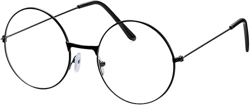 Spooktacular Creations Gafas de mago de Halloween para hombres mayores, alambre redondo, accesorios para disfraz de Halloween, accesorios para