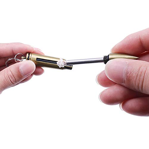 Foxtrot Capsule Lighters With Bullet Reusable Match Striker And Copper Lighter Fluid Canister #TOP3