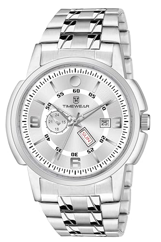 Image of TIMEWEAR Analog, Day Date Functioning, Stainless Steel Chain Watch for Men