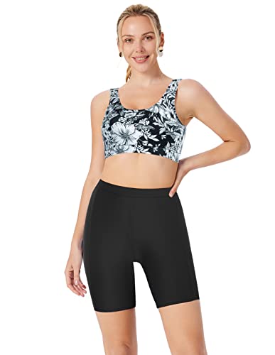 Image of JACK SMITH Women's 3 Piece Long Sleeve Rash Guard Swimsuits Zip Front Bathing Suit Tankini Swimsuits UPF 50