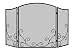 Panacea Products 15981 3-Panel Flourishing Scrolls Screen for Fireplace