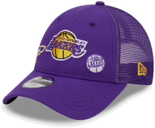 New Era Boys Youth Los Angeles Lakers 9Forty Trucker Hat Purple