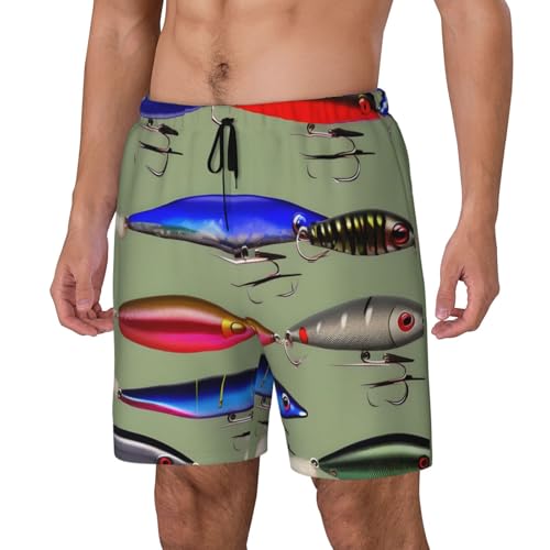 Short de bain homme léger qui sèche vite, style pêche décontracté