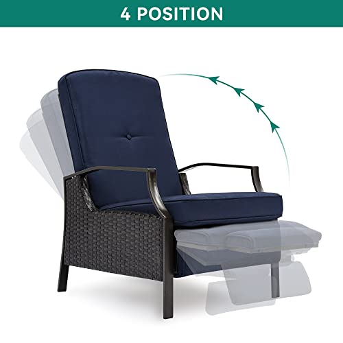 Yitahome MAYIHOFTIM Patio Outdoor Recliner Chairs Set Of 2 Adjustable Wicker Reclining Lounge Chairs, Dual-Use Rattan Lounge Chairs With Soft Thick Cushions, Extended Footrest, Flip Back thumb #4