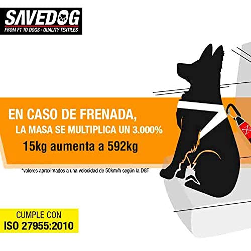 PONSA SAVEDOG. Sicherheitsgurt für Hunde. Der sicherste Gurt auf dem Markt. Traglast 1.000KG. Erfüllt die Anforderungen ISO 27955:2010. Ref.027172050102