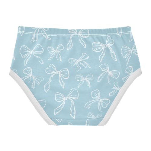 Wusikd White Bows Girls' Underwear Cotton Girls Briefs Soft Toddler Underwear 2T2