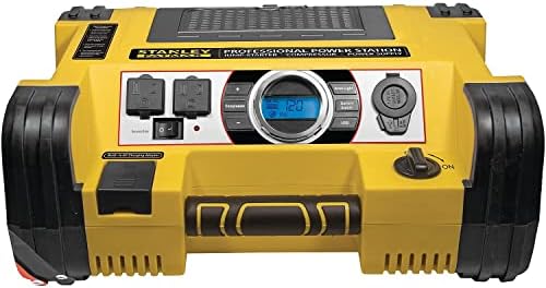 STANLEY PPRH7DS 1400 Peak Amp Battery Booster Jump Starter, Power Station with USB/AC, Air Compressor