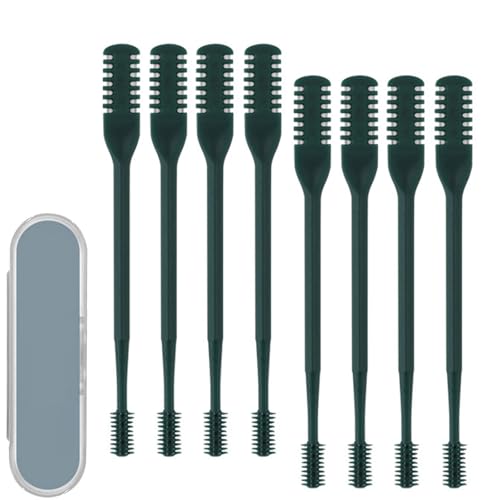 Yaepoip 2-in-1 Nasenhaartrimmer Dunkelgrün 8-teilig
