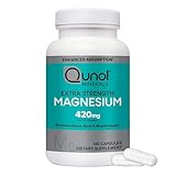 Qunol Magnesium Capsules 420mg, High Absorption Magnesium Supplement, Extra Strength, Bone and Muscle Health Supplement, 120 Count