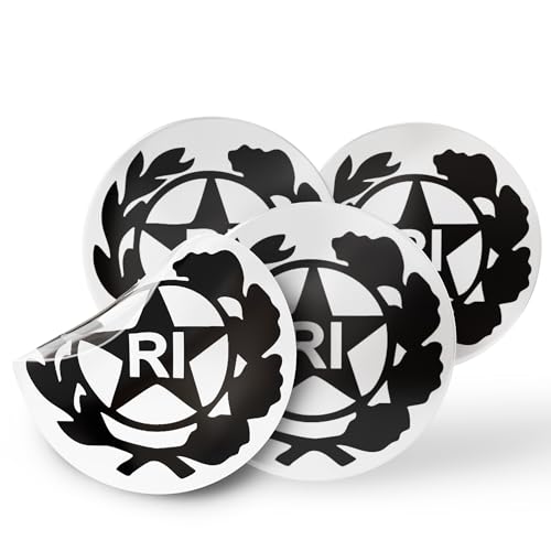 Autodomy Adesivi Targa Auto e Moto con Stemma Logo RI 4 Pezzi | Adesivo Targa Auto e Moto 13x13 mm Resistente e Impermeabile Facile da Applicare Ideale per Restauri