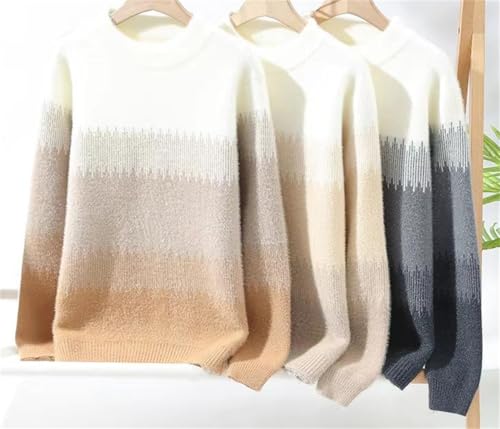 Men Casual Sweaters Autumn Winter Slim Fit Thicken Warm Pullovers Full Size M-4XL2