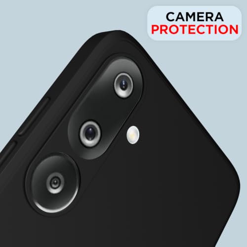 Image of Outlouders Back Cover for Samsung Galaxy M36 5G | Camera Protection | Durable Soft Matte Silicone Bumper Case (Black)