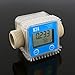 K24 Turbine Flow Meter Digital Fuel Flowmeter with LCD Display High Accuracy for Water Chemical Liquids G1 (3.25cm) Male Thread Connection
