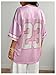 BEAUDRM Women's Y2k Jersey Shirts Number Graphic Tees Oversized T Shirt Football Jersey Streetwear Pink Medium
