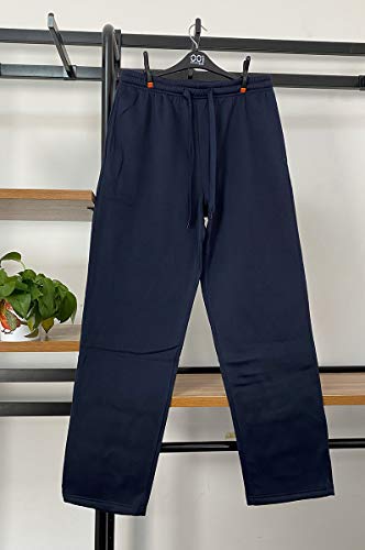 Mens Fleece Sweatpants Open Bottom Joggers Straight Leg Running Casual Loose Fit Athletic Pants with Pockets3