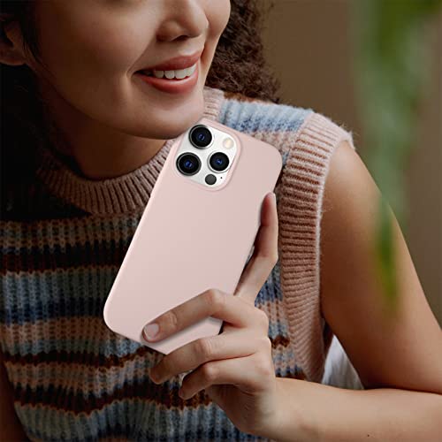 Beydoa Compatible With Iphone 13 Pro Max Case, Smooth Touch Liquid Silicone Shock-Proof Phone Case With Soft Anti-Scratch Microfiber Lining, Full Body Protection For Iphone 13 Pro Max 2021, Chalk Pink #TOP6