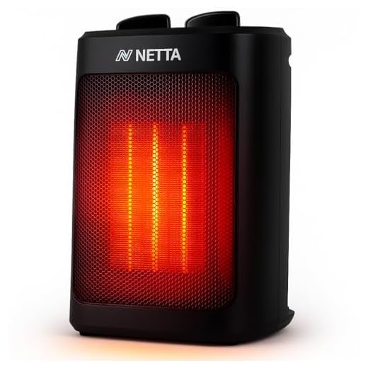 NETTA Ceramic Fan Heater 2000W - 3 Heat Settings & Thermostat
