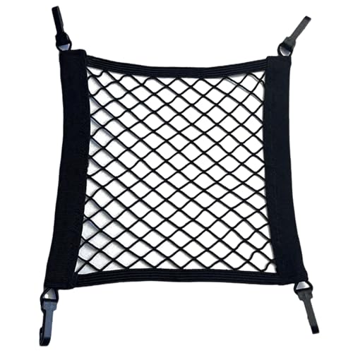 Gepäcknetz Gahrrad, Strapazierfähiges Elastisches Netz für Fahrradkorb Hinten, Fahrradkorb Netz für Fahrräder, Elektroroller und Autos, Sichere Aufbewahrungsnetz für Helme und Ausrüstung 30 x 30 cm