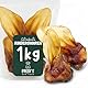 BREERs Getrocknete Rinderohren mit Muschel für Hunde 1 Kg aus eigener Deutscher Herstellung, Kauartikel für Groß & Klein