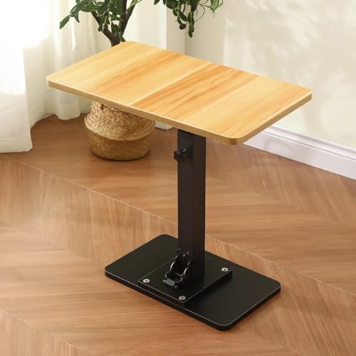 XDLEDMKIZ Mesa de RV de Altura Ajustable, Mesa Plegable para RV, Mesa de Camping Plegable, Mesa Multiusos para Patio, RV, yate, Camping, Picnic, B, E