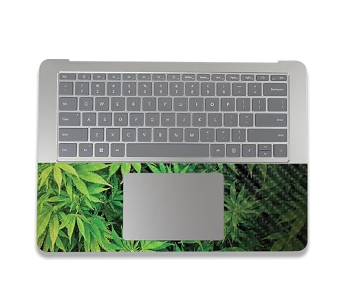 Image of MightySkins Carbon Fiber Skin Compatible with Microsoft Surface Laptop Studio 2 (2023) Full Wrap Kit - Weed | Protective, Durable Textured Carbon Fiber Finish | Easy to Apply | Made in The USA