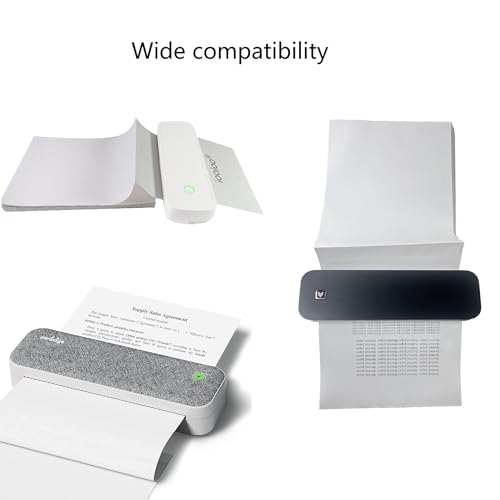 200 pages, BPS BPA free, thermal printer paper 8.5 x 11, letter, folded, continuous. For printer with APP SharpFox, Peripage, MarkLife, D810 A80 A81 A40... of POLONO iooioo aixiqee GUTHERREN... - Image 6