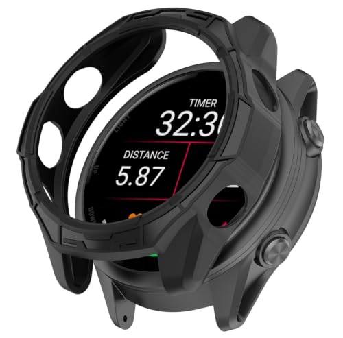 SHEAWA for GARMIN�K�[�~�� Forerunner 170/70 �P�[�X �J�o�[ �ی�P�[�X TPU�S�� �ϏՌ� ���h�~ �ی�J�o�[ �A�N�Z�T���[ (�u���b�N)