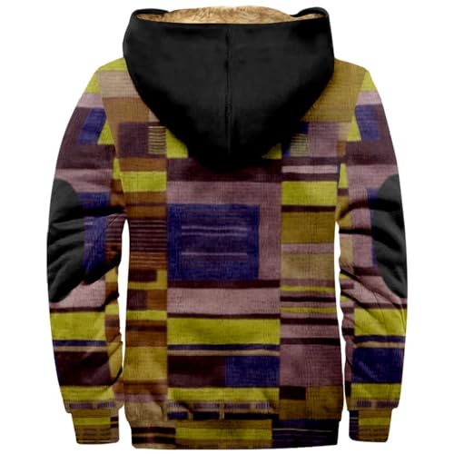 Mens Winter Coat With Hood Fleece Zip Up Coat Thermal Heavy Windbreaker Casual Vintage Oversized Jacket3