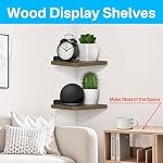 Speaker Wall Mount for Klipsch, Bose Speakers, Adjustable Wall Shelf for Smart Speaker Shelf, Wooden Floating Wall Shelves with Hardware Kit, Set of 2 - Image 3