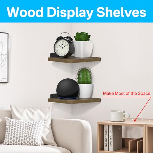 Speaker Wall Mount for Klipsch, Bose Speakers, Adjustable Wall Shelf for Smart Speaker Shelf, Wooden Floating Wall Shelves with Hardware Kit, Set of 2 - Image 4