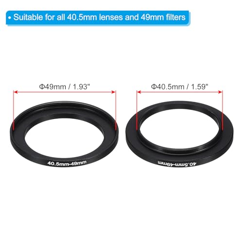 PATIKIL 40.5mm-49mm Metal Step Up Ring with Cleaning Cloth - Image 2