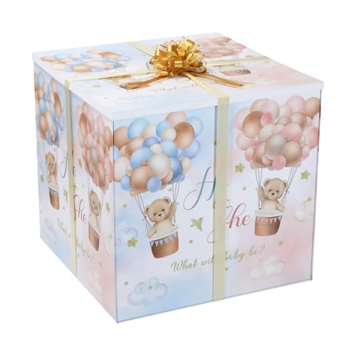 Boîte cadeau géante avec couvercle BoxSkivra pour emballage de surprise de naissance 71cm