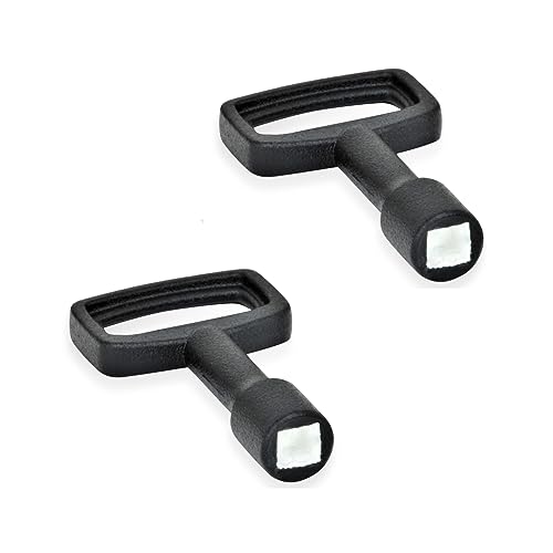 Image of Ganter Standard Elements | Latches with Socket - GN 115 | Operation with Square SW8 | 2 Pieces, Black, GN 119.2-86-VK8-SW