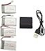 Produktbild Fytoo 4pcs 3.7V 600mah Lipo Batterie Akku mit 4 in 1 Ladegerät für MJX X708 X708W X709 UDI U45 U45W U42 U42W SYMA X5C X5SW X5SC S5 S5C S5W E32HW SS40 FQ36 T32 T5W H42 RC Drone