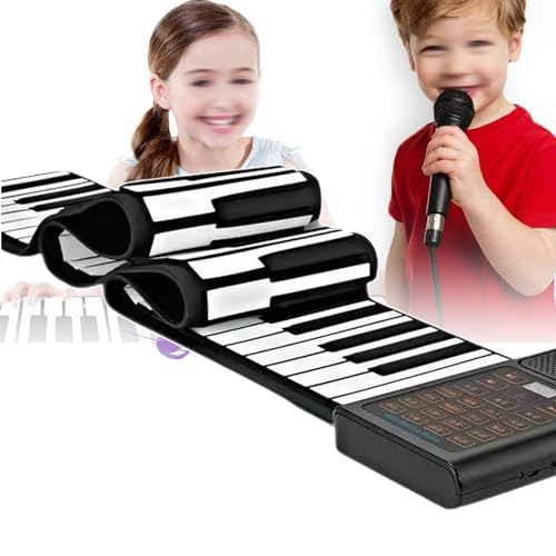 ❤折りたため持ち運び便利★本物のピアノ同等の音色♪❤ロールピアノ☆電子ピアノ Amazon | ロールアップミュージックピアノ、88鍵折りたたみハンド