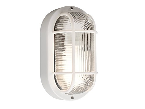 Aplique oval de exterior Konstsmide 7650-200 resistente IP44 blanco 5