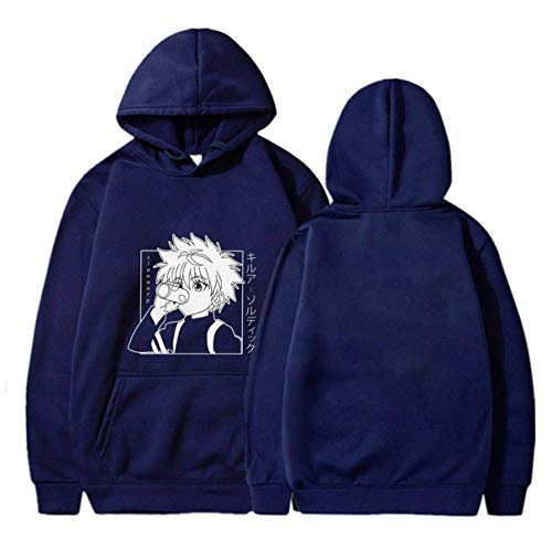Sweat Hunter x Hunter Killua Hisoka Gon Hoodie Anime Pull Imprimé Sweat a Capuche Homme Manches Longues Poche Kangourou Pull Hunter x Hunter Femme Homme Hoodie Manga Pullover Japonais Cover
