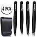 Produktbild Ealicere 4PCS Augenbrauen Pinzetten Set mit Etui, Verbesserte Spitze, Pinzette Augenbrauen Zupfen,Augenbrauenpinzette Set mit Grip Beschichtung,Zupfpinzette zur Haarentfernung