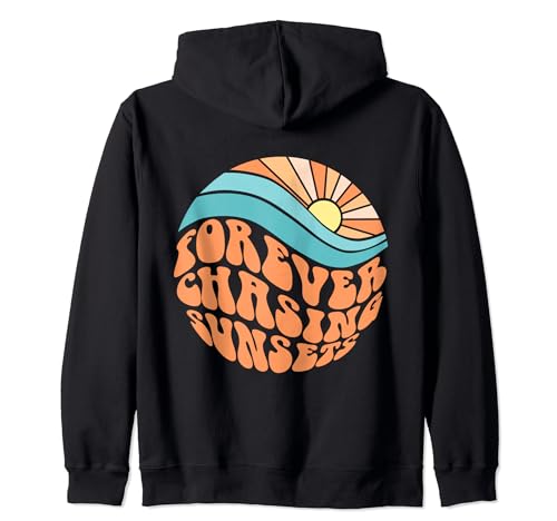 Forever Chasing Sunsets - Trendy Preppy Beach Aesthetic Cute Zip