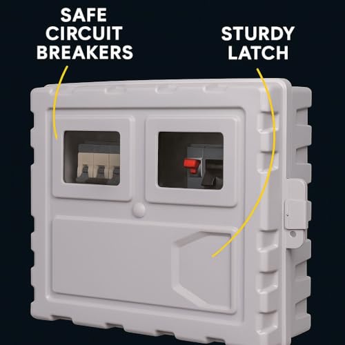 Image of Heavy-Duty PVC Meter Box (445 x 410 x 155mm) | Weatherproof, Shockproof, Splashproof | For Single Phase, Twin, 3 Phase & Solar Installations