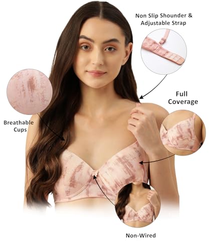 Image of LEADING LADY Women's Printed & Solid Lightly Padded T-Shirt Bra