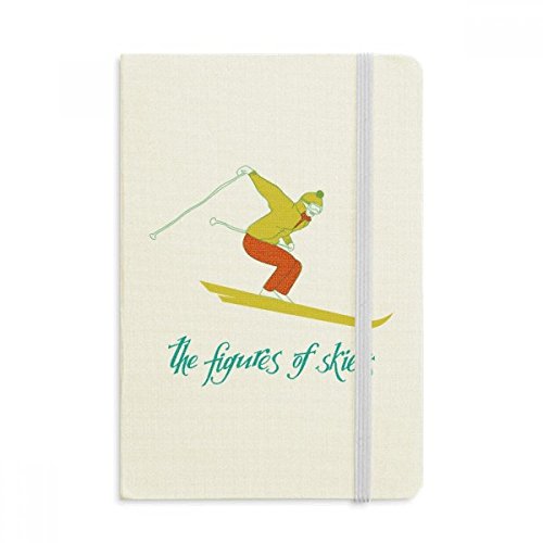 Carnet de notes classique ski A5 DIYthinker couverture tissu de qualité